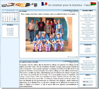 Un chantier pour le Burkina